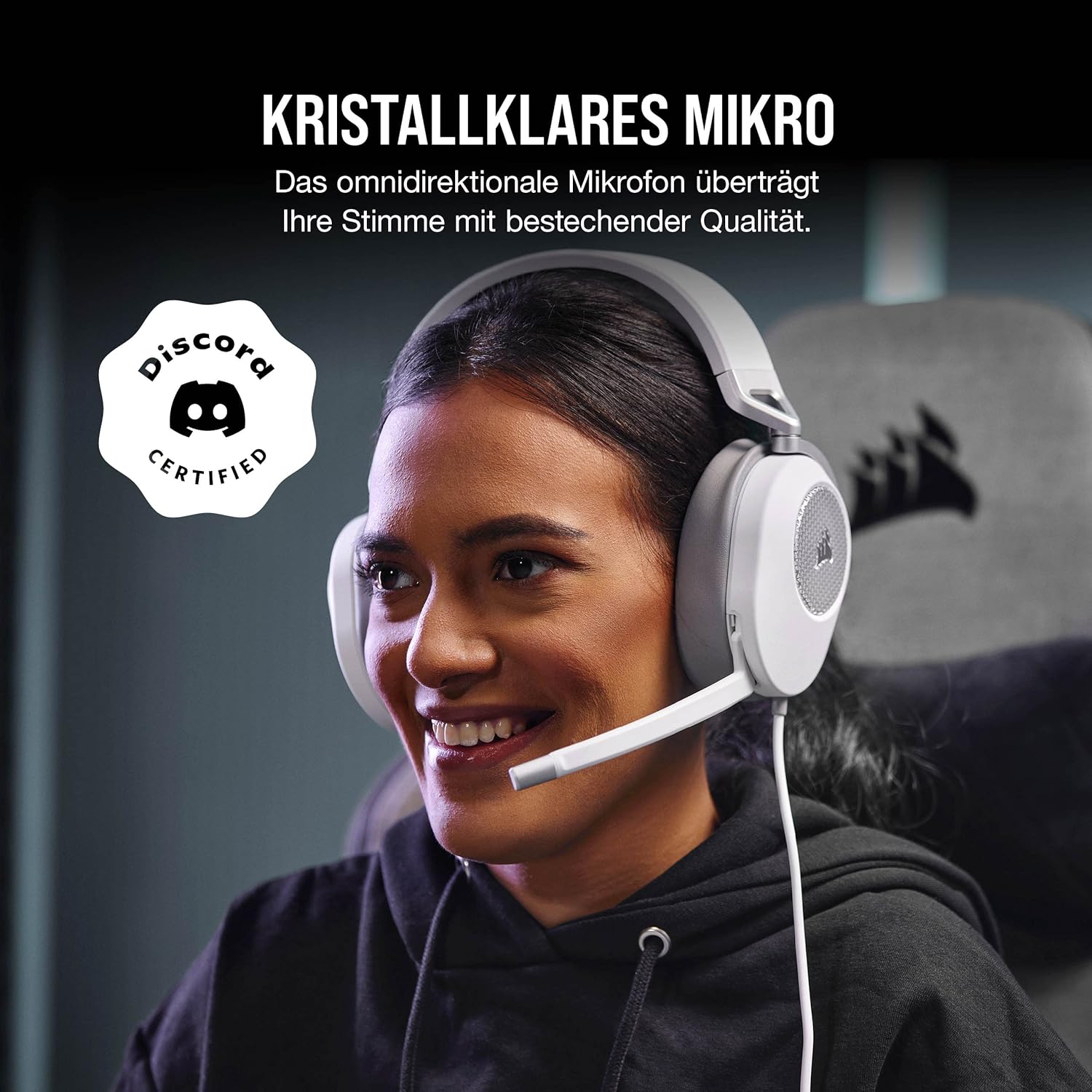 Detalle de Corsair HS65 Surround Gaming-Headset – Komfort, Dolby 7.1-Surroundsound und SoundID für Multi-Plattform