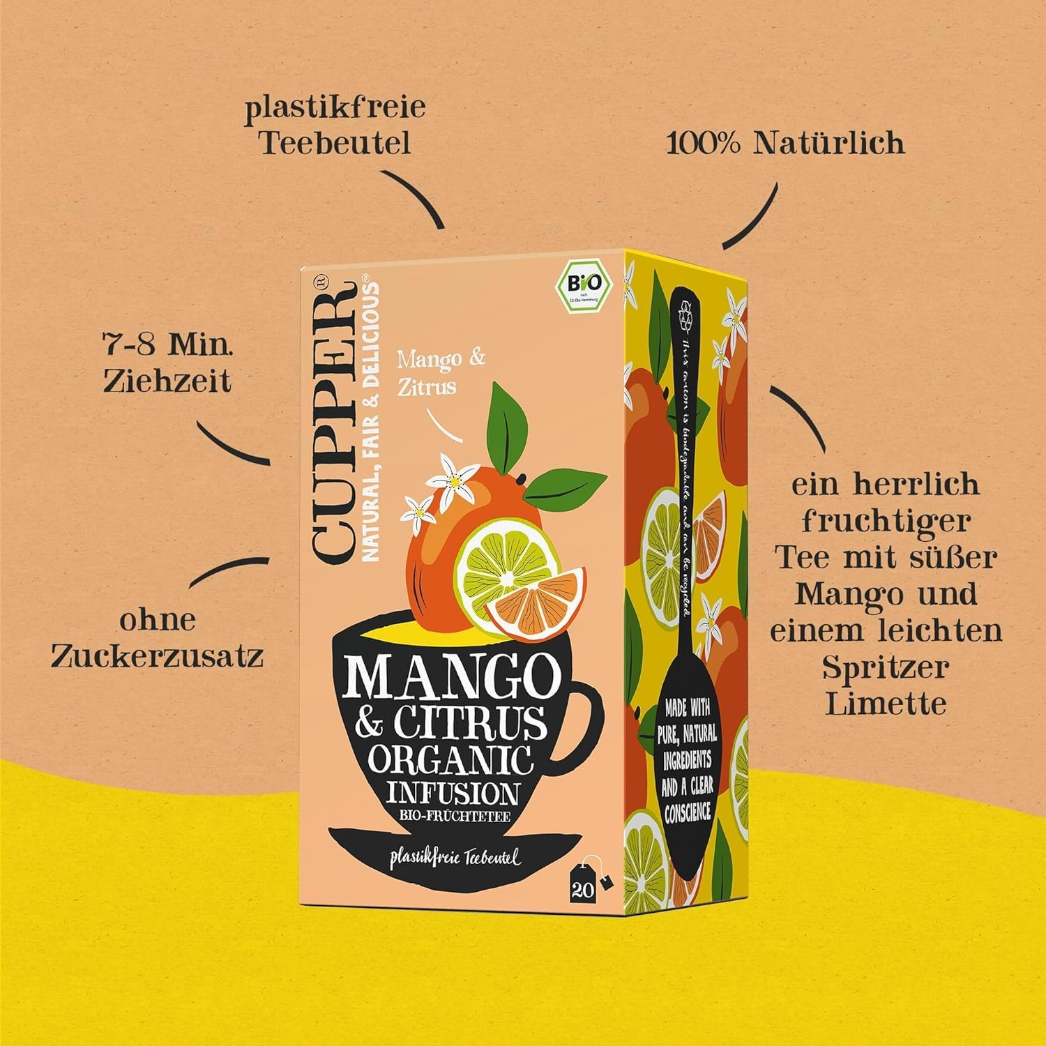 Detalle 2 de Cupper Bio Tee Set Neuheiten 60 Beutel đ”