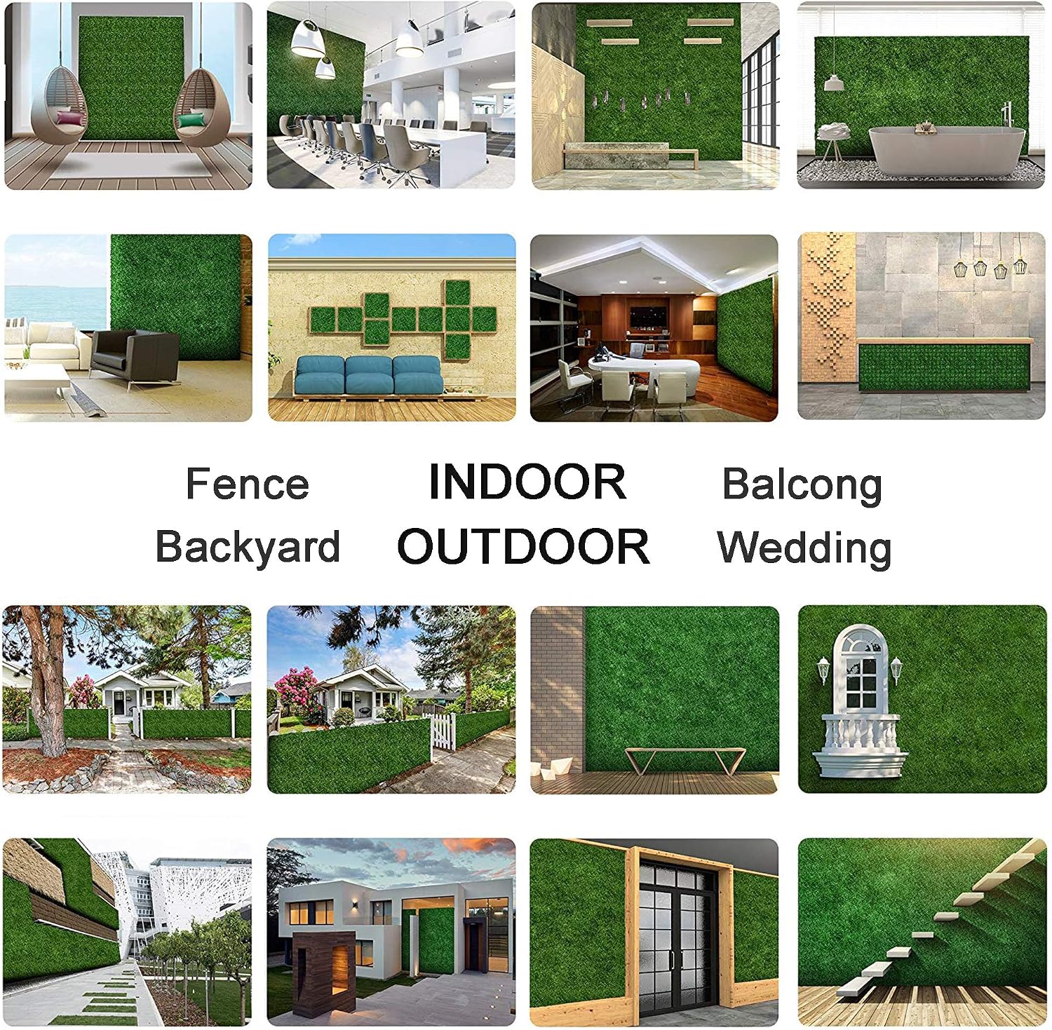 Thumbnail 6 de Sunnyglade Artificial Boxwood Panels, 20" x 20", 12-Piece Green Hedge