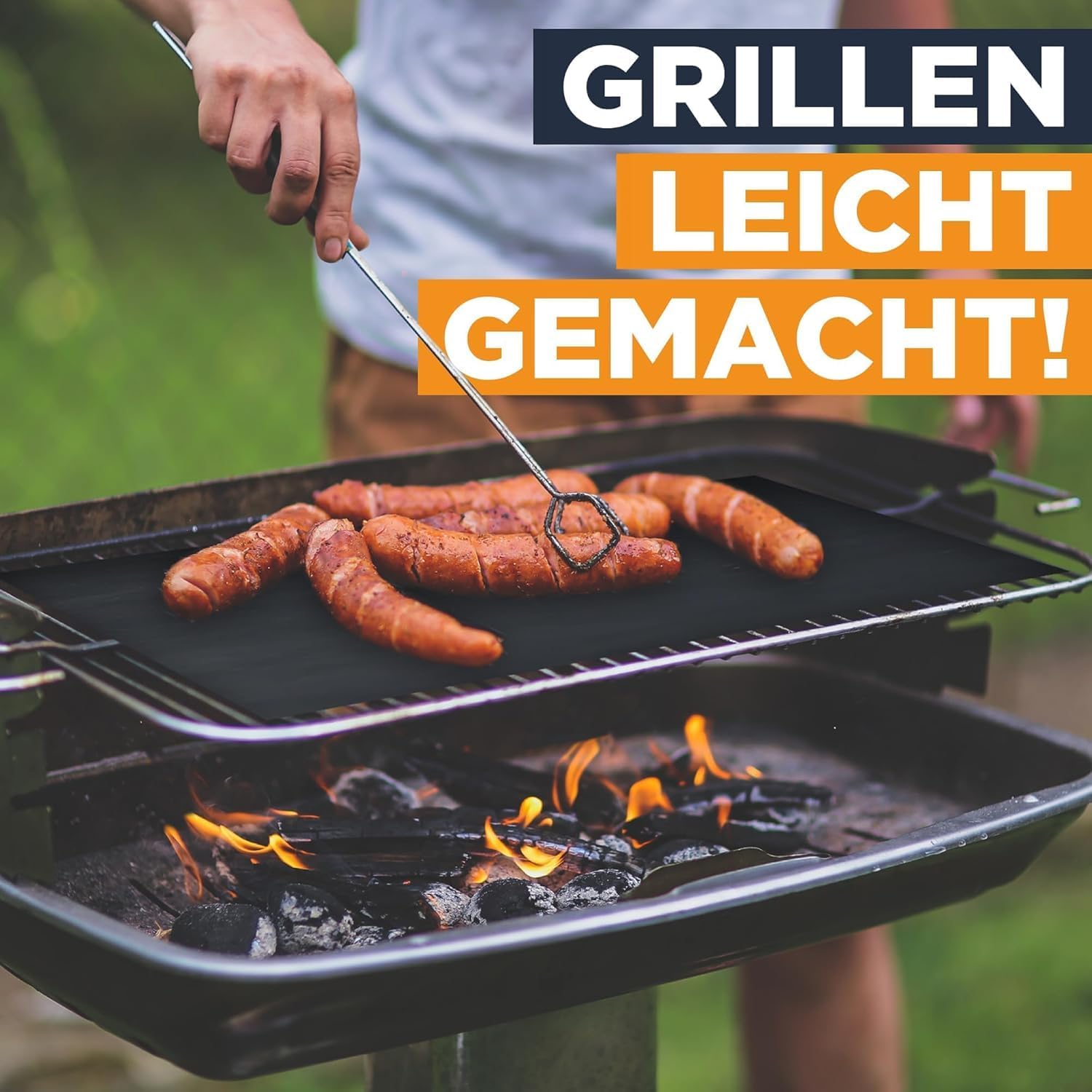 Detalle de Extra große Grillmatte 50 x 40 cm im 5er Pack