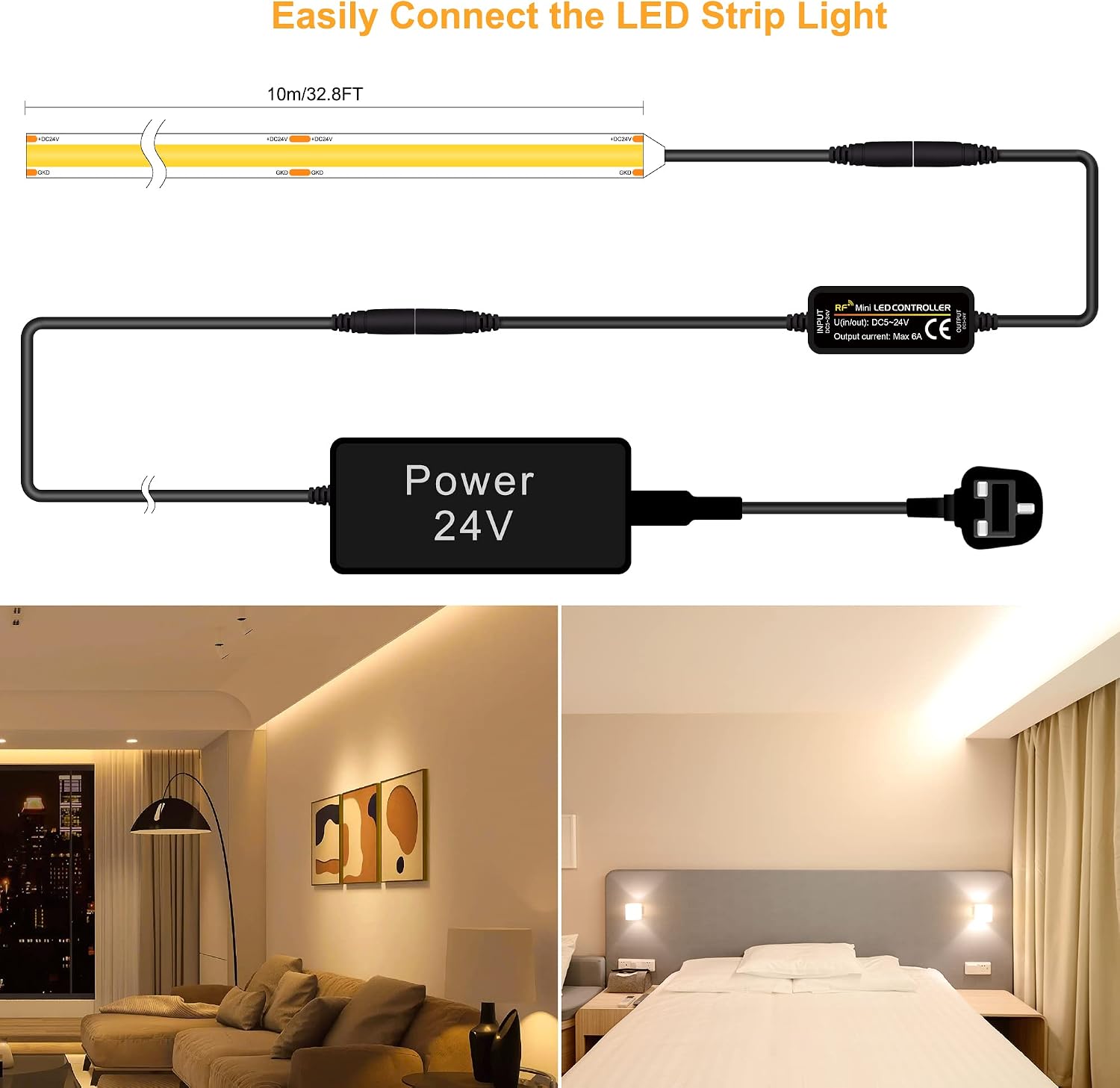 Detalle 2 de TTWAY COB LED Strip Lights 10M 2700K