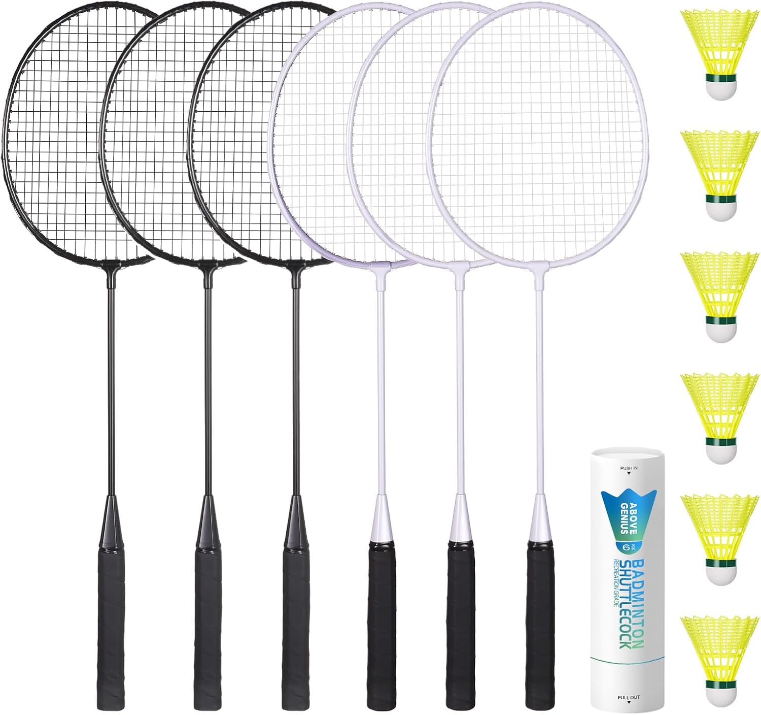 Detalle de AboveGenius Badminton Rackets Set for Outdoor Backyard Games