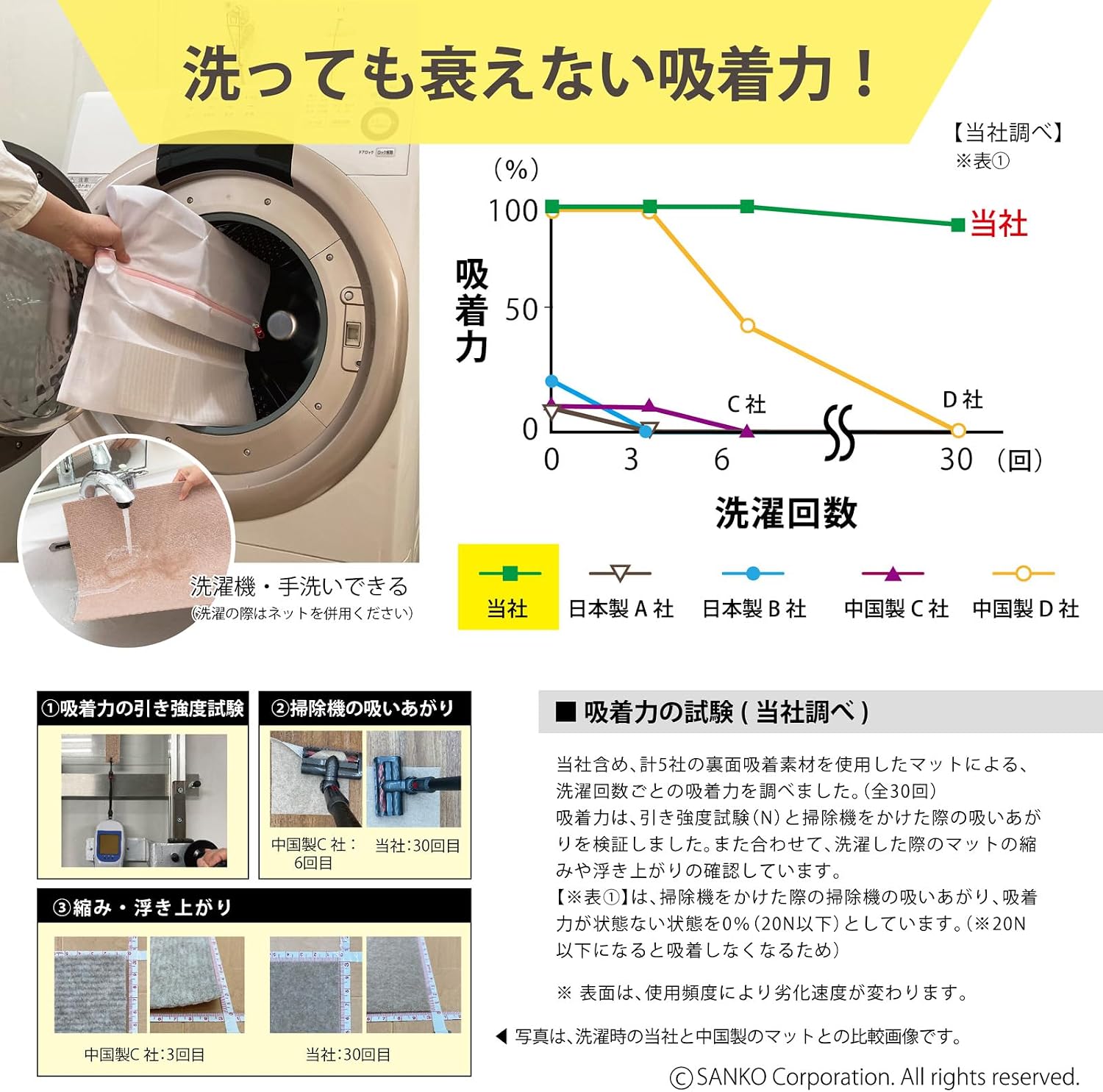 Thumbnail 2 de サンコー KZ-71 タイルカーペット 30×30cm・ライトベージュ・10枚入り