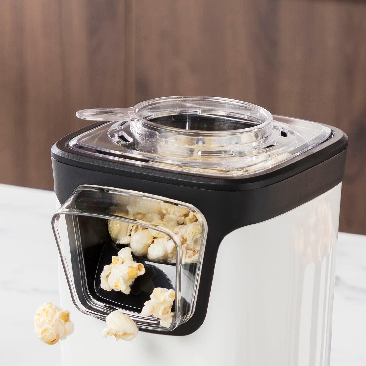 Detalle de Princess Machine à pop-corn à air chaud 1100 W 292986 : prêt en 3 min, sans huile ni graisse
