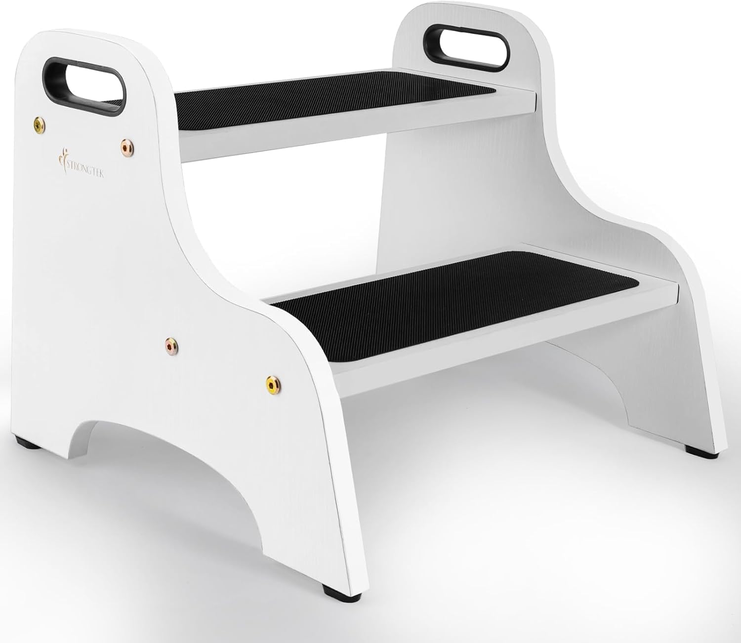 Thumbnail 5 de StrongTek Wood 2 Step Stool for Children — 150 kg Capacity, Non-Slip Treads & Portable Handles