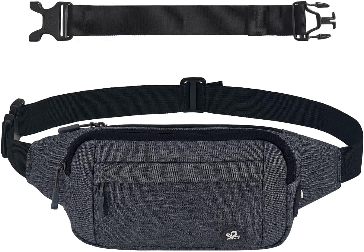 Thumbnail 6 de WATERFLY Bauchtasche / Hüfttasche für Damen & Herren – kleine Gürteltasche Sport, dunkelgrau, mit Verlängerungsgurt