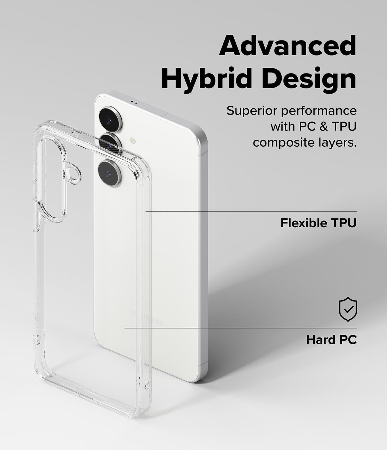 Detalle de Ringke Fusion for Samsung Galaxy S25 FE Case – Anti-Fingerprint Frosted Back, Slim Translucent with Shockproof Bumper
