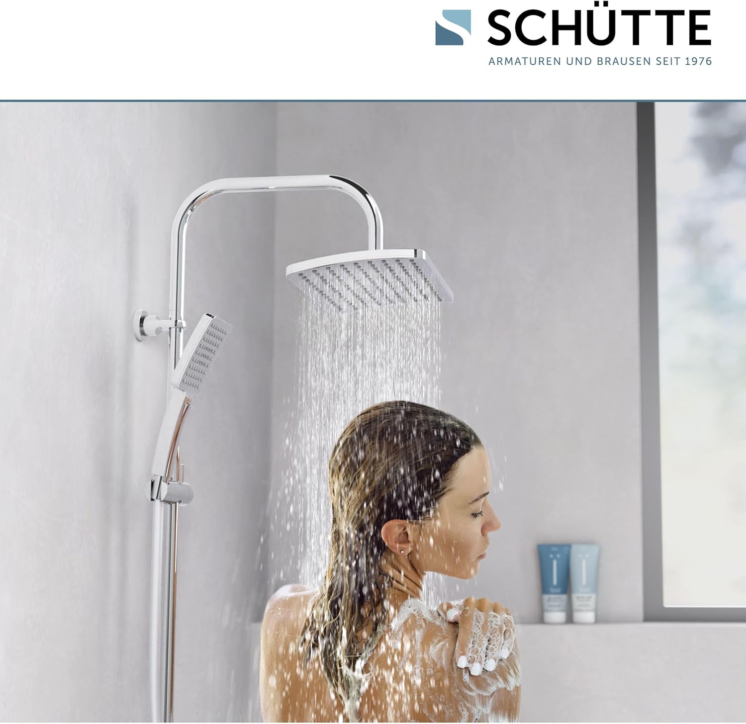 Thumbnail 1 de SCHÜTTE Kit de douche Malorca: colonne cromée avec pluie généreuse et douchette 3 jets