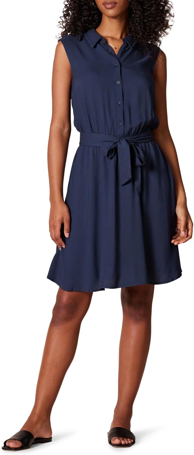 Thumbnail 6 de Amazon Essentials Women's Relaxed Fit Casual Sleeveless V-Neck Swing Shirt Dress