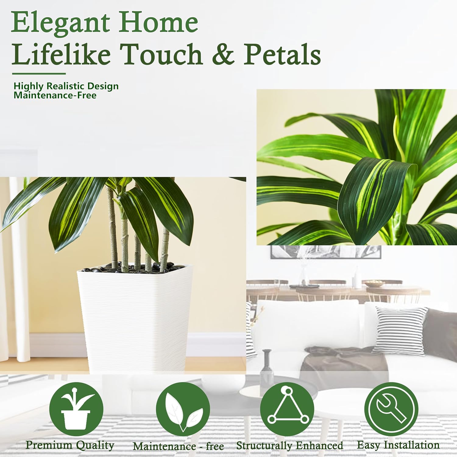 Thumbnail 2 de TNGGNT Dracaena Tree 5FT artificial plant