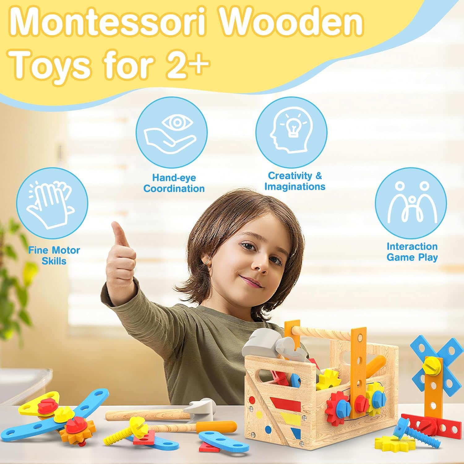 Thumbnail 4 de JOYSINTOY Kids Tool Set 42-piece