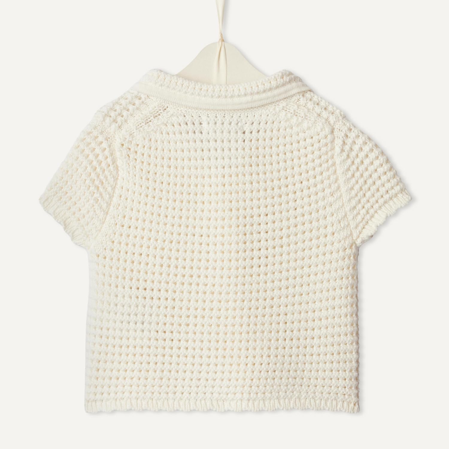 Detalle de Amazon Essentials x Sofia Grainge Maglione in cotone con colletto Peter Pan per Bimba 0–24 mesi