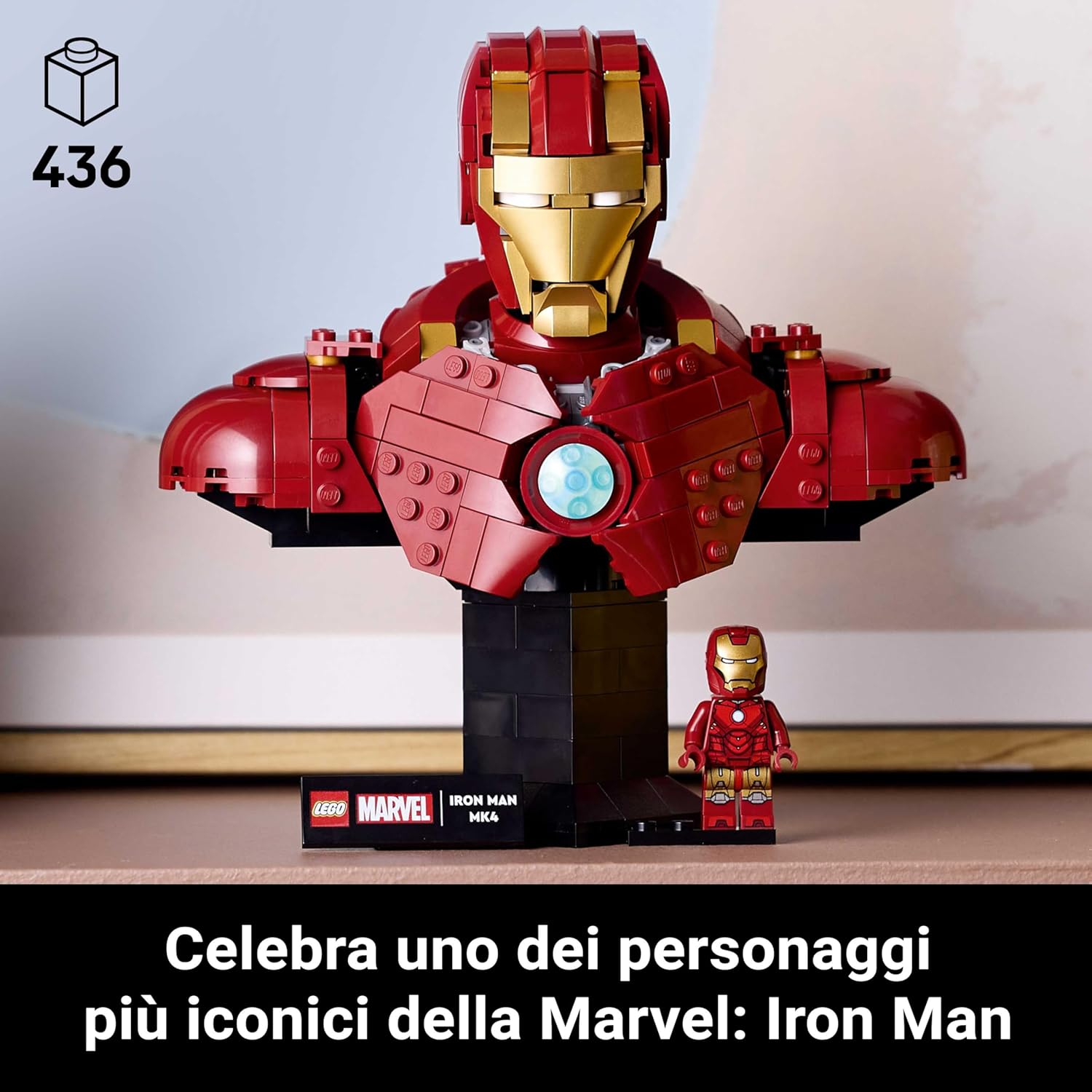 Thumbnail 1 de LEGO Marvel Busto di Iron Man MK4 (76327): display piece per collezionisti e fan