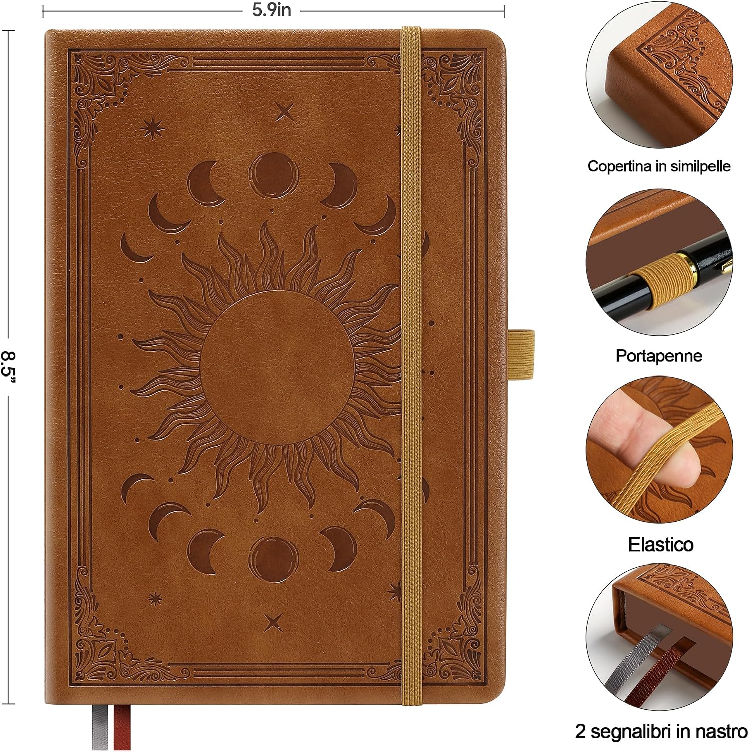 Detalle 1 de Diario B5 con penna 360 pagine, carta 100 g/m²