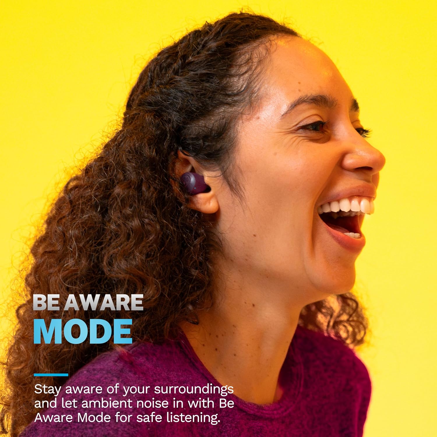 Thumbnail 2 de JLab Go Air Pop+ – Écouteurs Bluetooth true wireless intra-auriculaires violets avec micro et autonomie 35+ heures