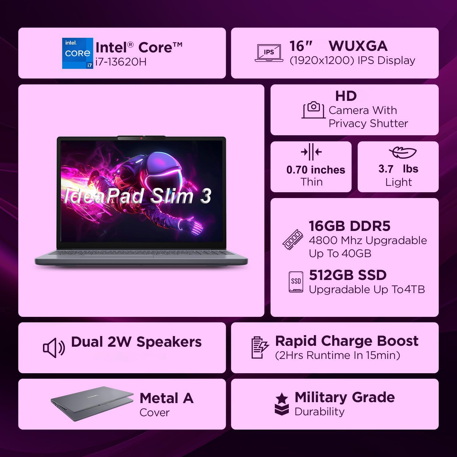 Thumbnail 1 de Lenovo V15 laptop with 512GB SSD