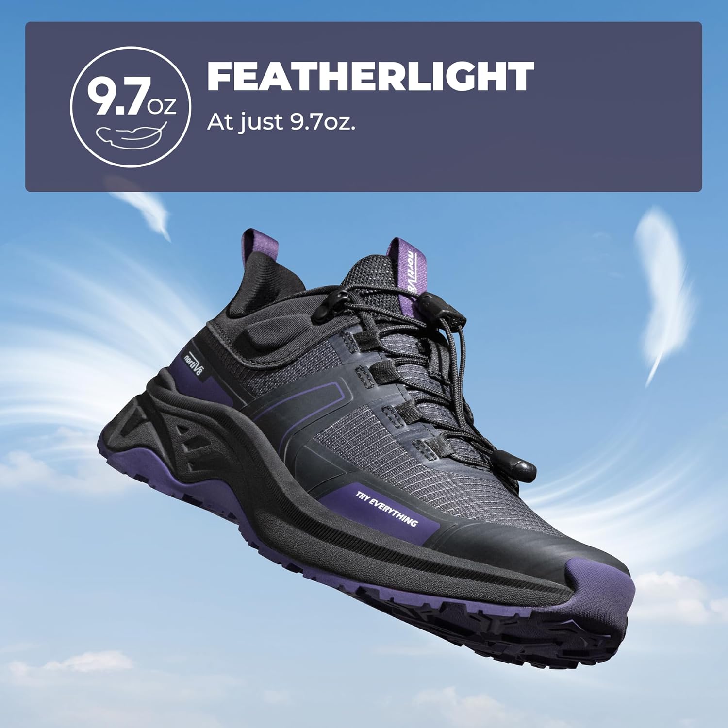 Thumbnail 3 de NORTIV 8 Women’s Lightweight Hiking Shoes with Quick Laces (Gladiator)