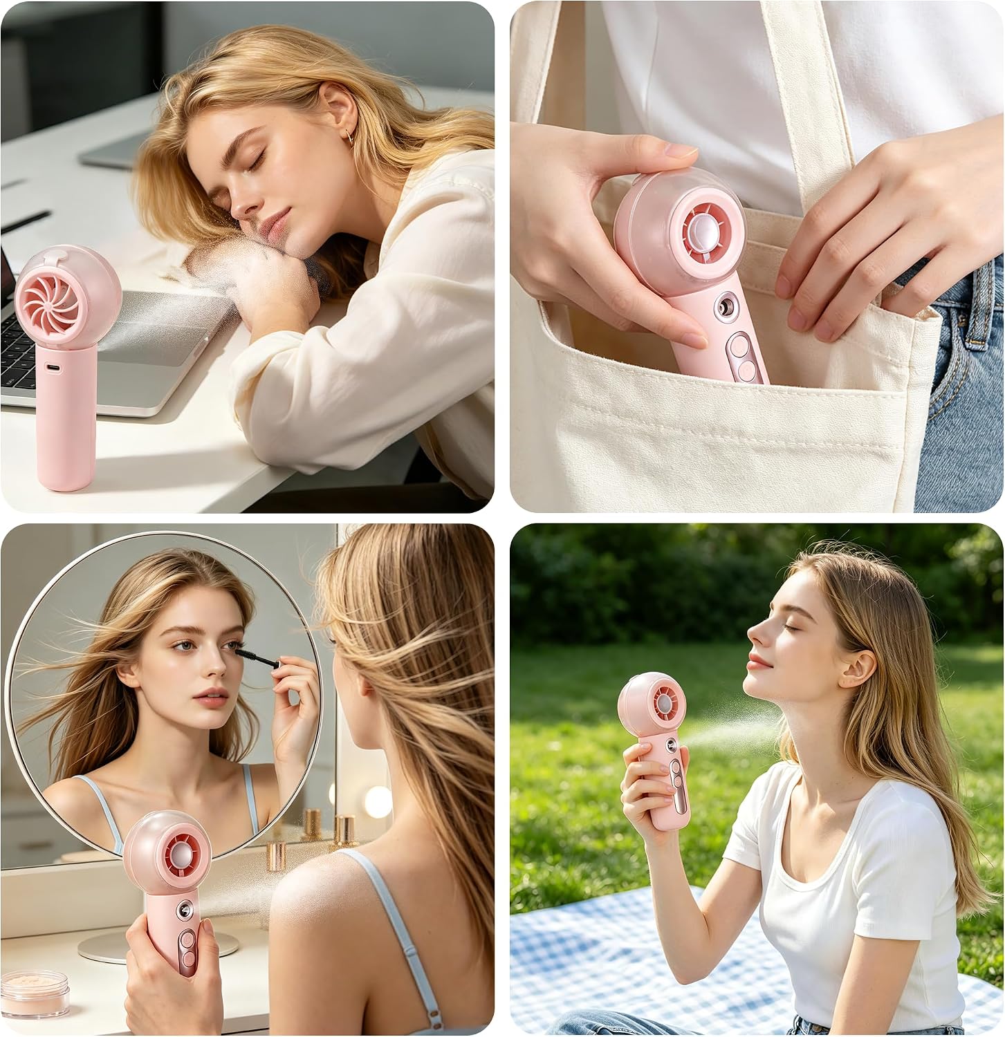 Thumbnail 6 de Ciaien Portable Misting Fan: Compact Handheld Cooler with Mist and LED Display
