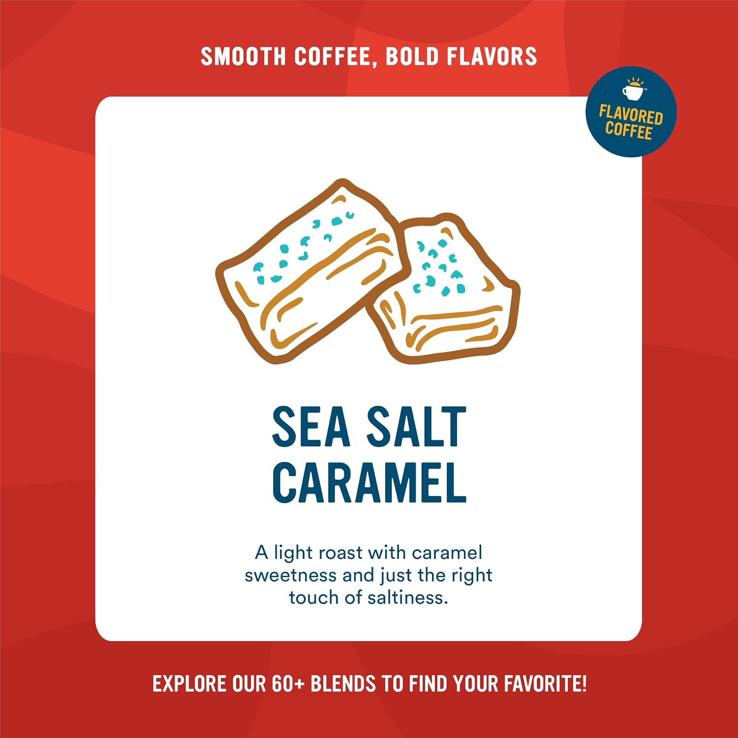 Detalle 2 de Cameron's Coffee Sea Salt Caramel Flavored Ground Coffee, Light Roast, 6-Pack