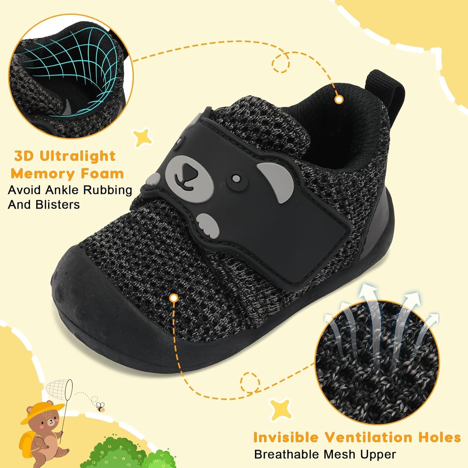Thumbnail 4 de JOINFREE Baby Walking Wide Shoes: Lightweight, Breathable First Walkers with Wide Toe Box