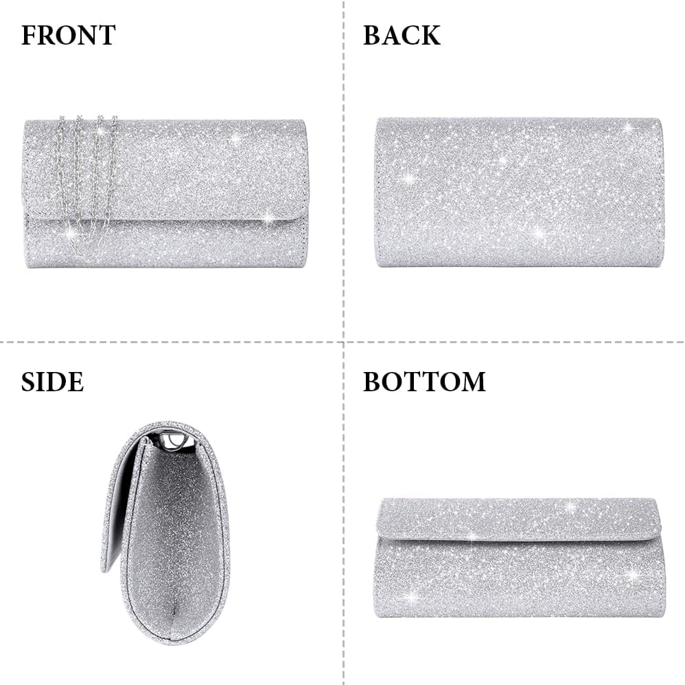 Thumbnail 5 de OSDUE Glitter Envelope Clutch Bag with Detachable Chain Strap — 3-in-1 Evening Bag