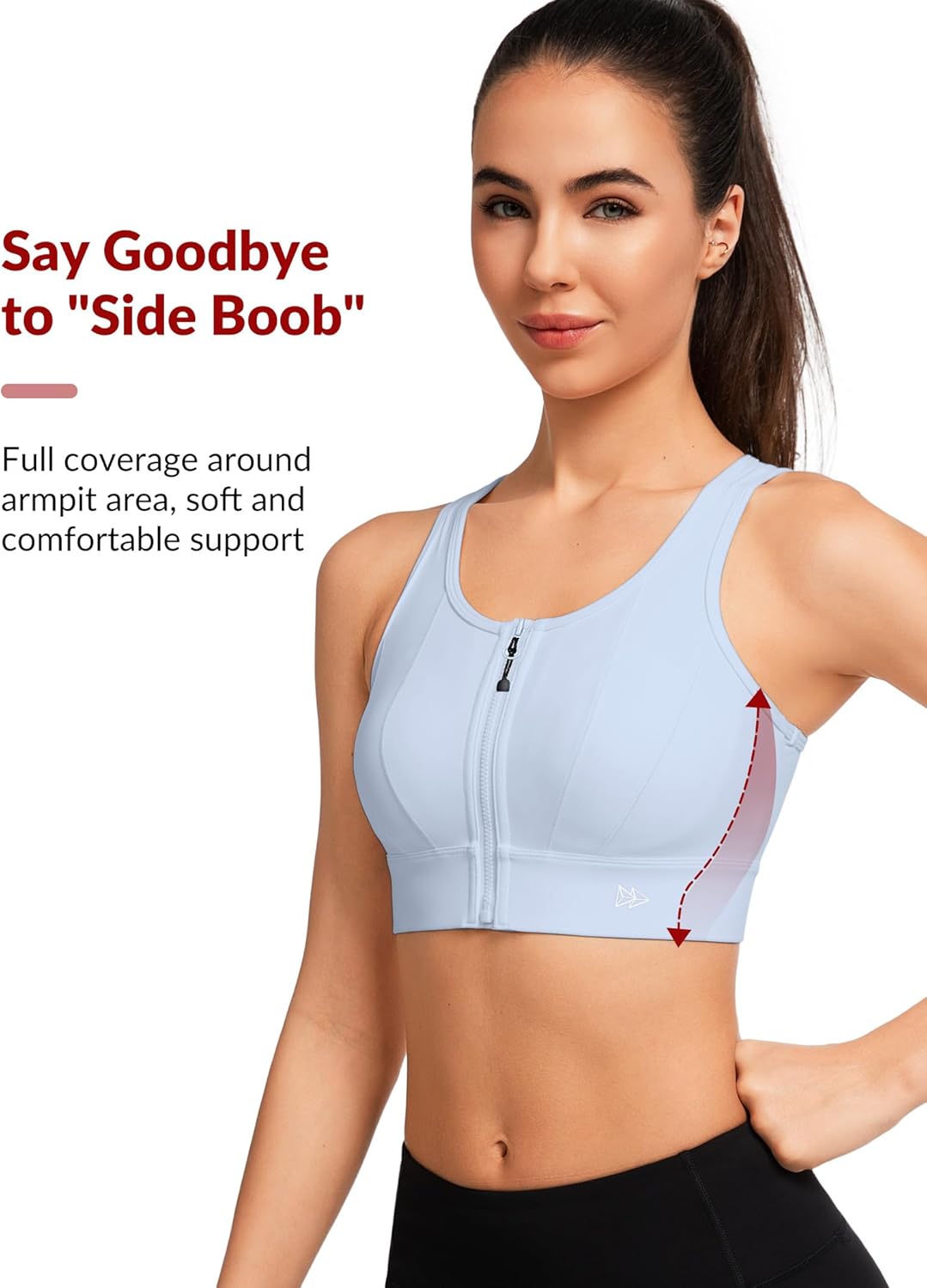 Thumbnail 2 de Yvette Front Closure Sports Bra – High Support, High Impact for Running