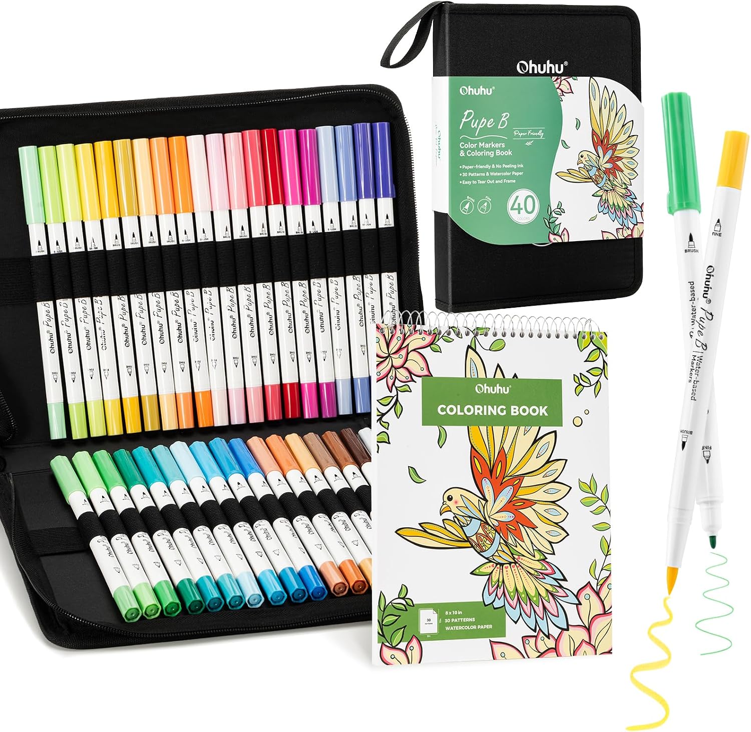 Detalle de Ohuhu Marker Papierfreundlich 40 Farben