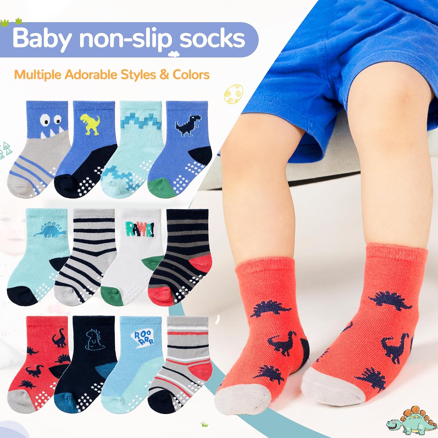 Thumbnail 3 de SEEYAN Baby Non Slip Socks 6-12m