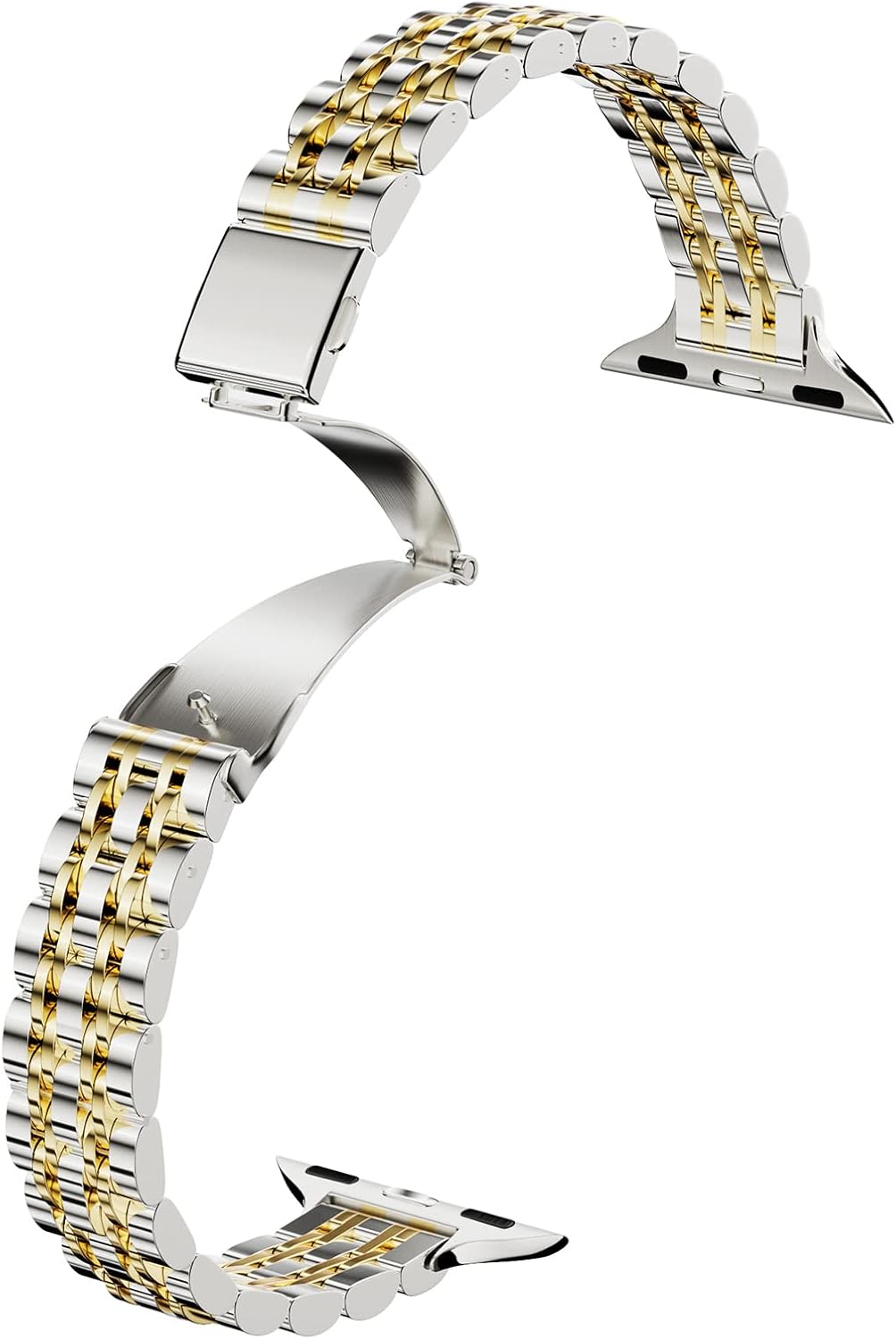 Detalle de ARTCHE Slim Watch Strap 42mm adjustable silver & gold
