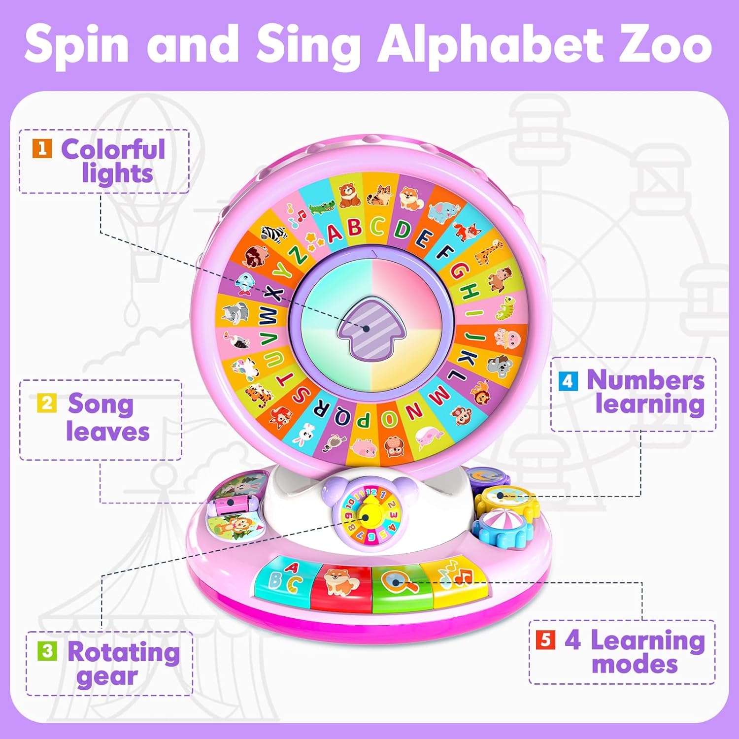 Detalle 2 de Spin & Sing Alphabet Zoo for Toddlers