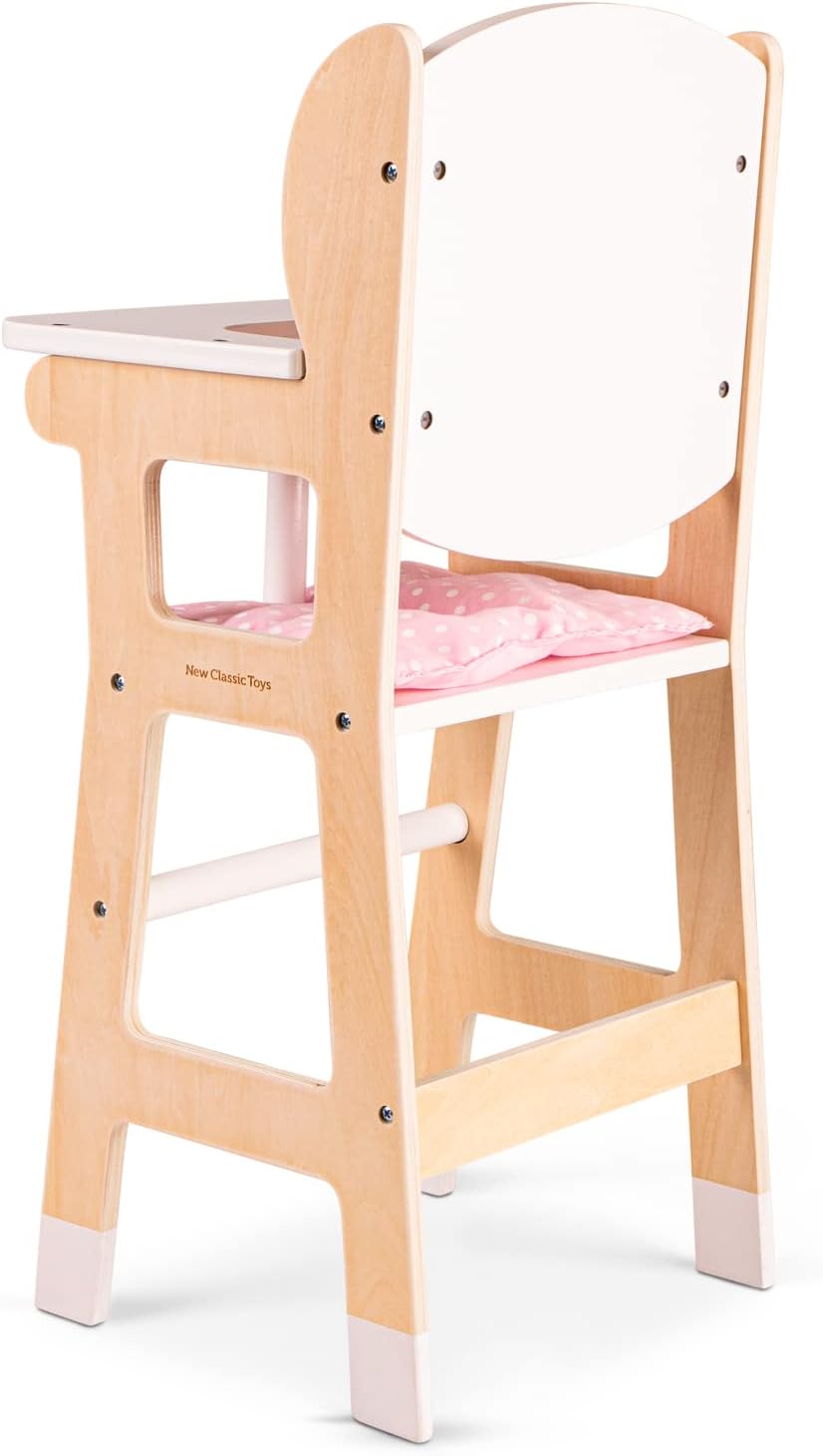 Detalle de New Classic Toys 10775 – drewniane krzesełko dla lalek z pościelą