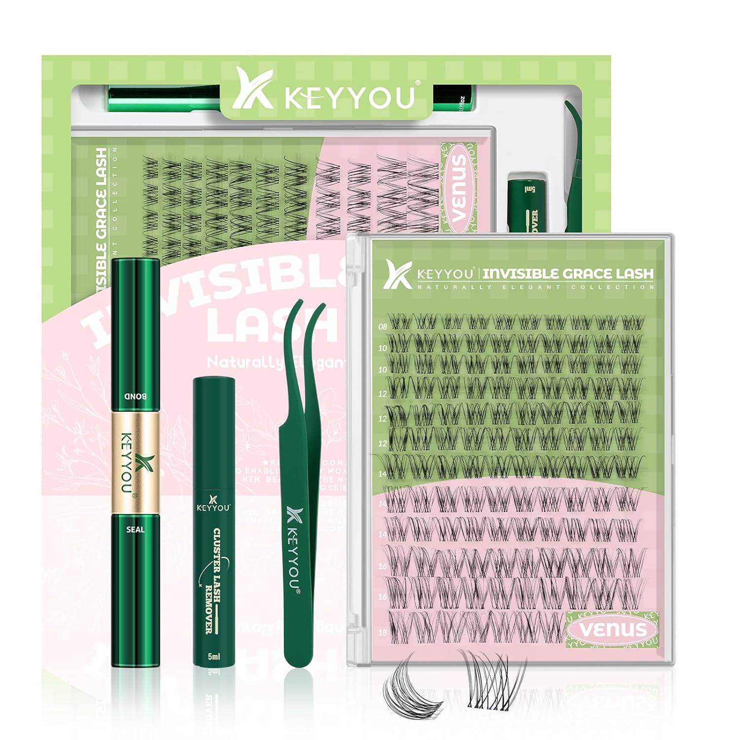 Thumbnail 2 de KEYYOU Fairy Lash Clusters Kit 144 pcs 😍