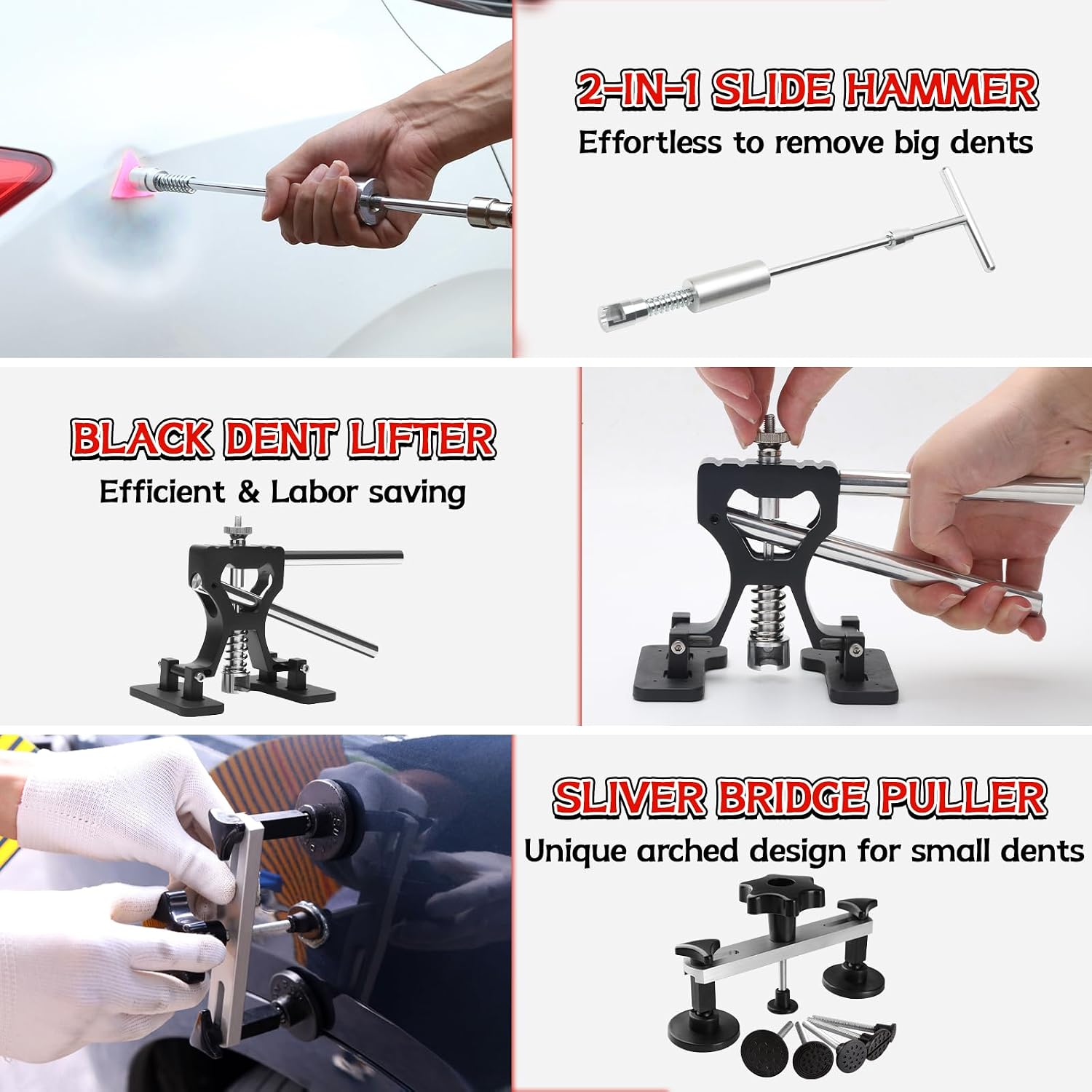 Detalle de AUTOPDR Dent Remover Tool Kit with 100W Glue Gun: DIY PDR System for Cars, Motorcycles, and Appliances