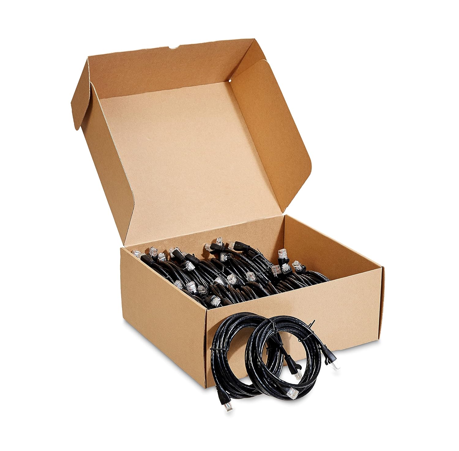 Detalle 1 de Amazon Basics Cat 6 – 24 czarne kable Ethernet RJ45, 3 m, do 1 Gb/s