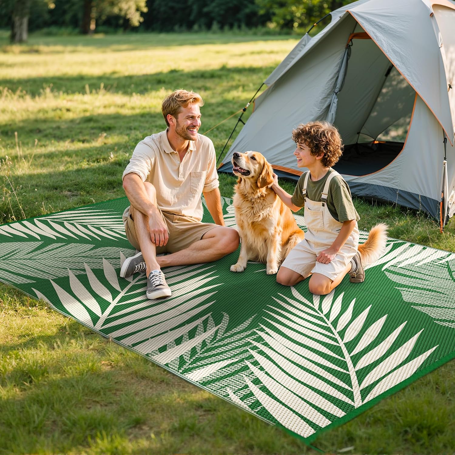 Thumbnail 6 de GENIMO Outdoor Rug 240x300cm – Large Reversible Waterproof Garden Rug