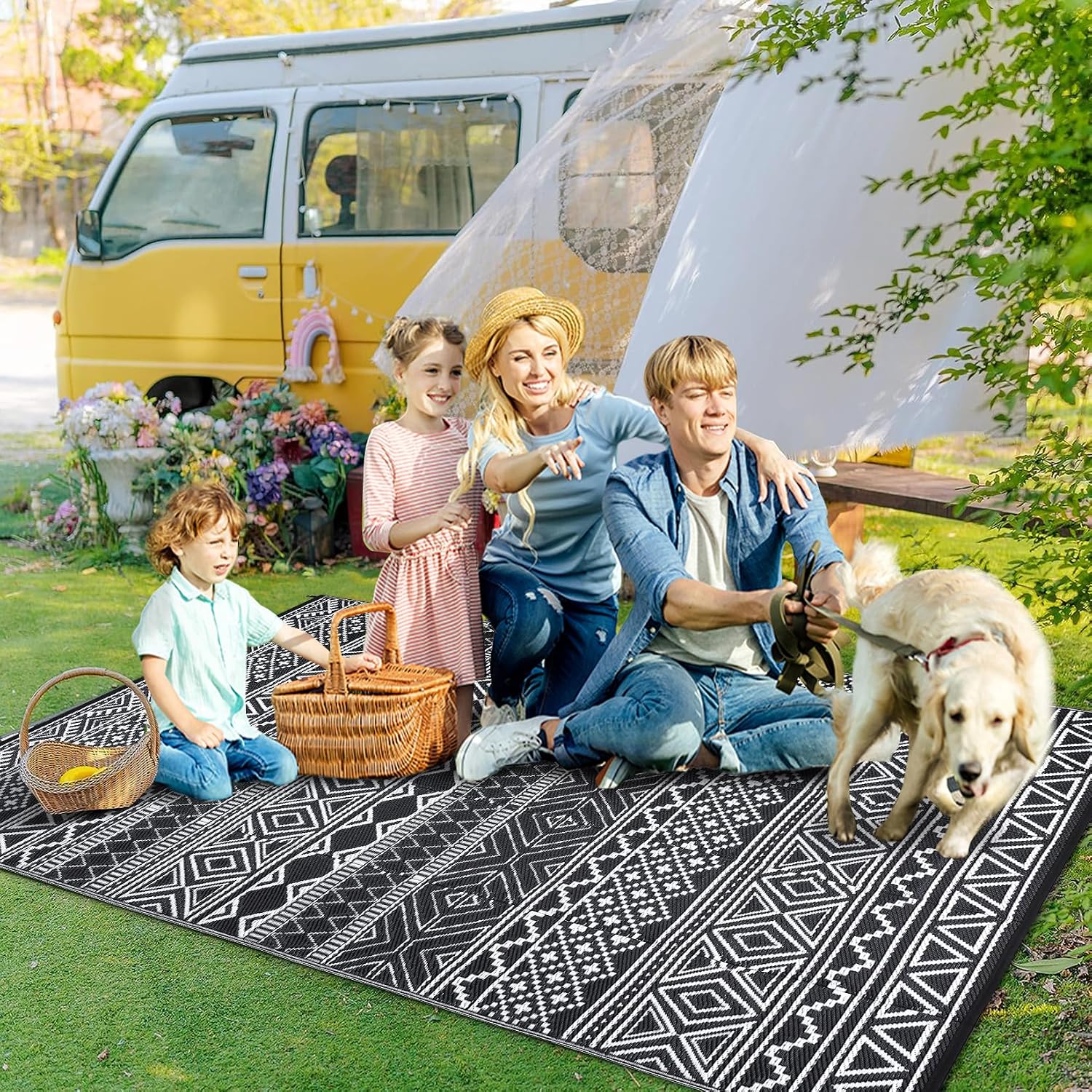 Thumbnail 3 de CAROMIO Outdoor Patio Rug Waterproof 270 x 360 cm
