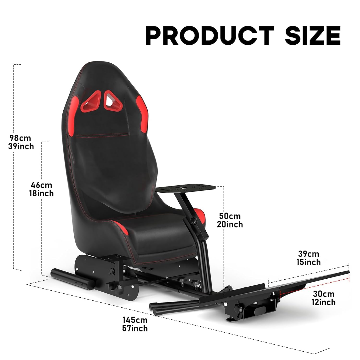 Thumbnail 6 de DIWANGUS Racing Simulator Cockpit with Seat: Universal Wheel Stand for G29/G920/G923 and More
