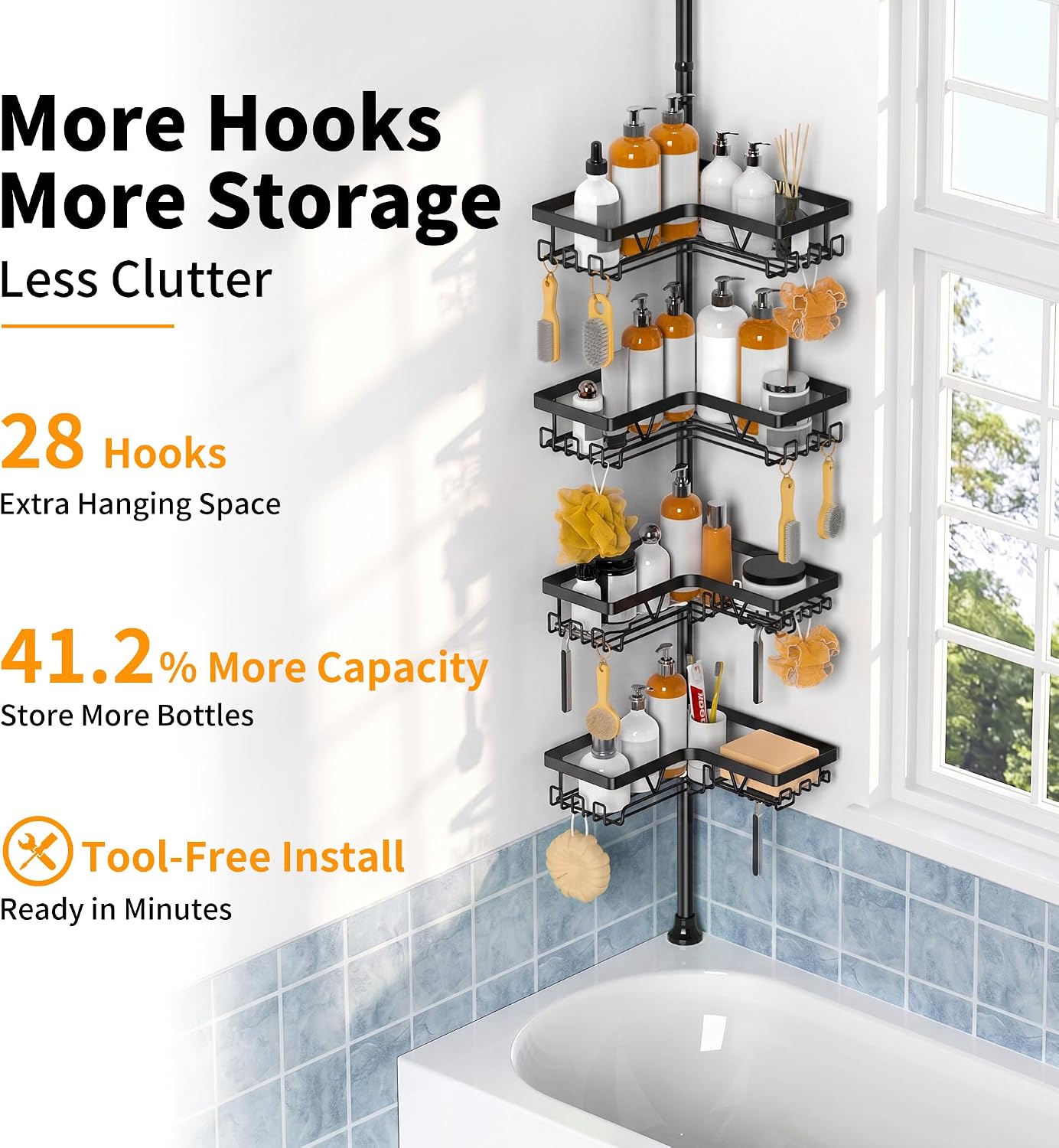 Thumbnail 4 de Kegii Corner Shower Caddy 25-114.2 in