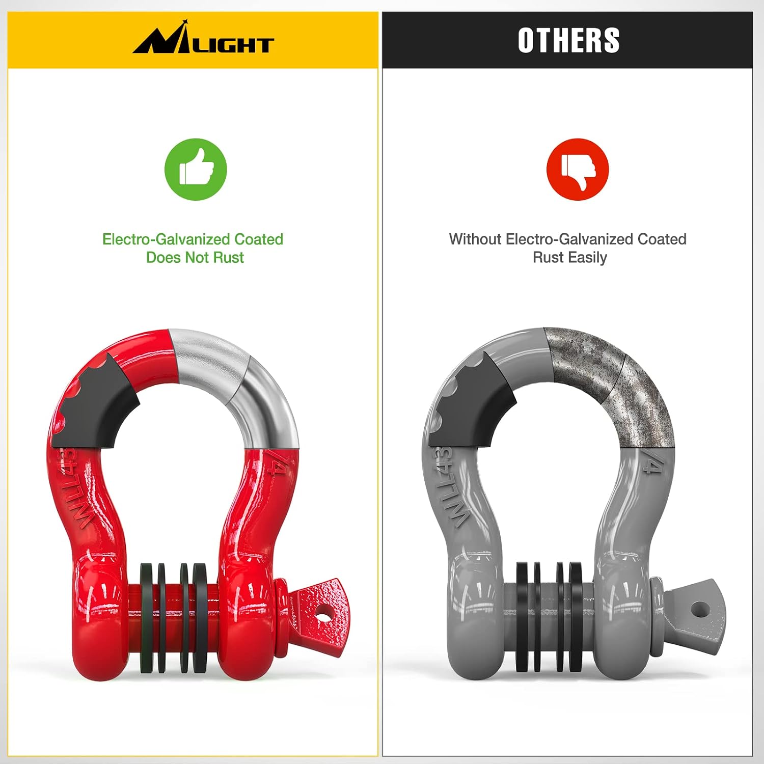 Thumbnail 4 de Nilight 3/4" D-Ring Shackle 4.75 Ton
