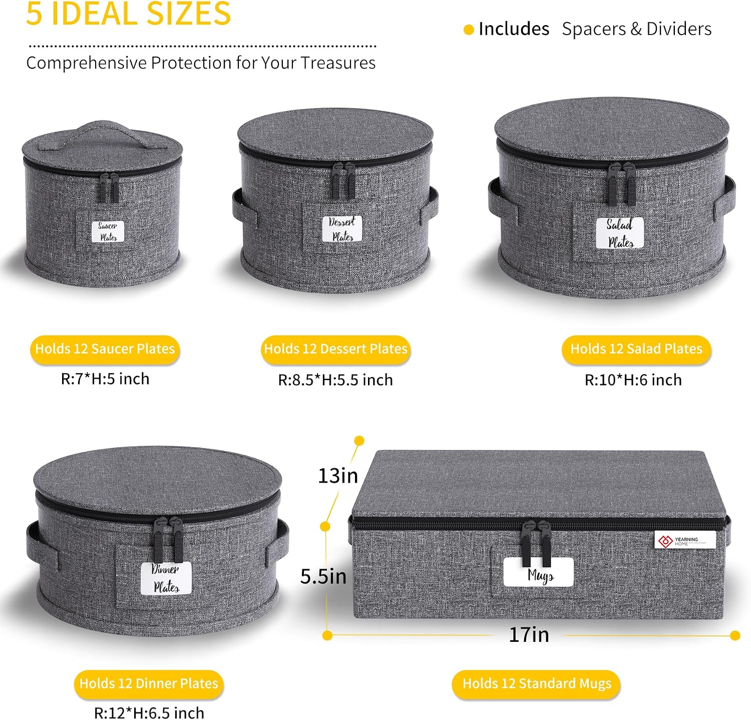 Detalle 2 de China Storage Containers 5-Piece Hard Shell Dinnerware Box 🍽