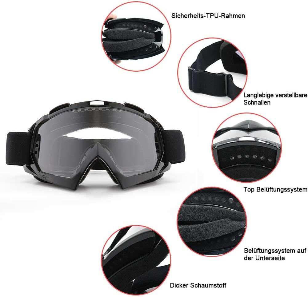 Detalle 2 de SPOSUNE Motorradbrille mit UV400, 129 g