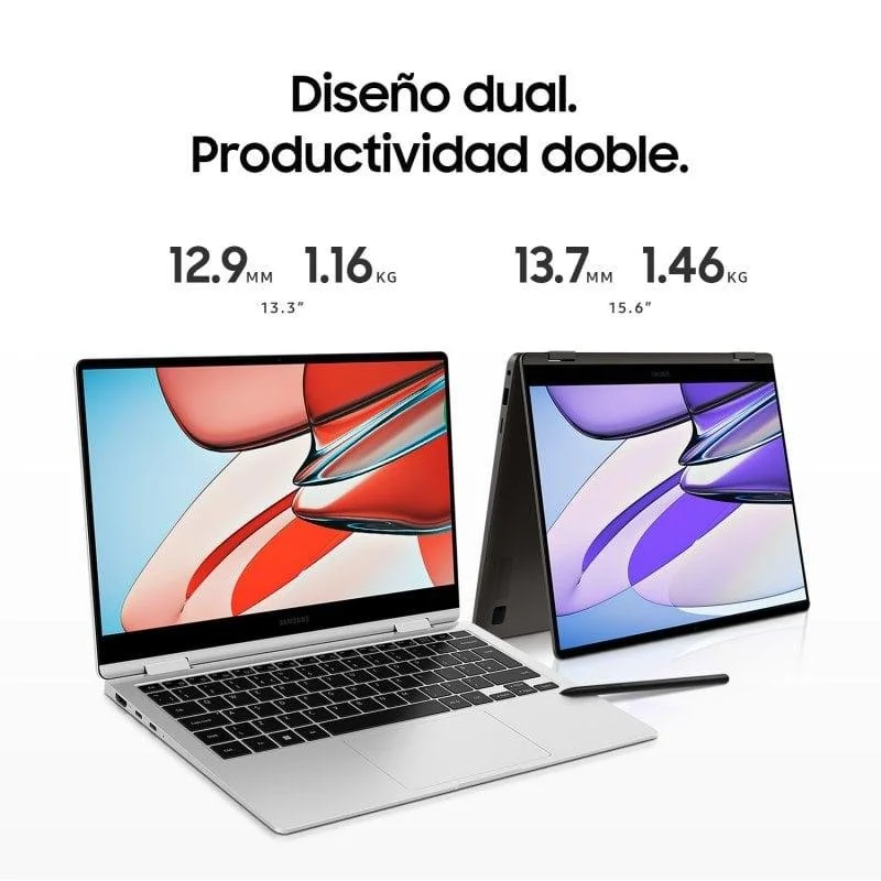 Detalle 2 de Samsung Galaxy Book3 360 2 en 1 (13,3” táctil) con Intel Core i5-1340P, 16GB y 512GB SSD