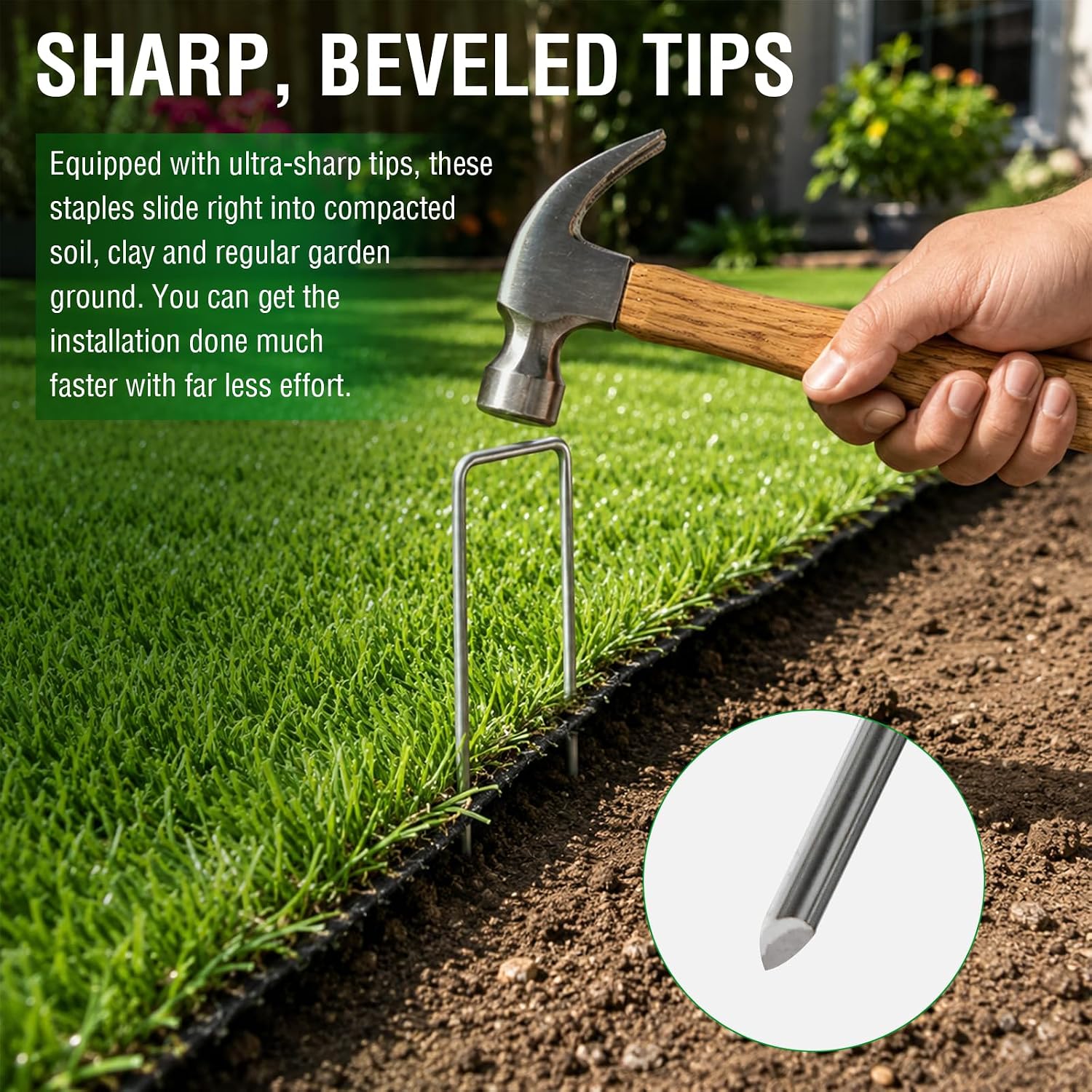 Detalle 2 de MIXC Landscape Staples 6-Inch