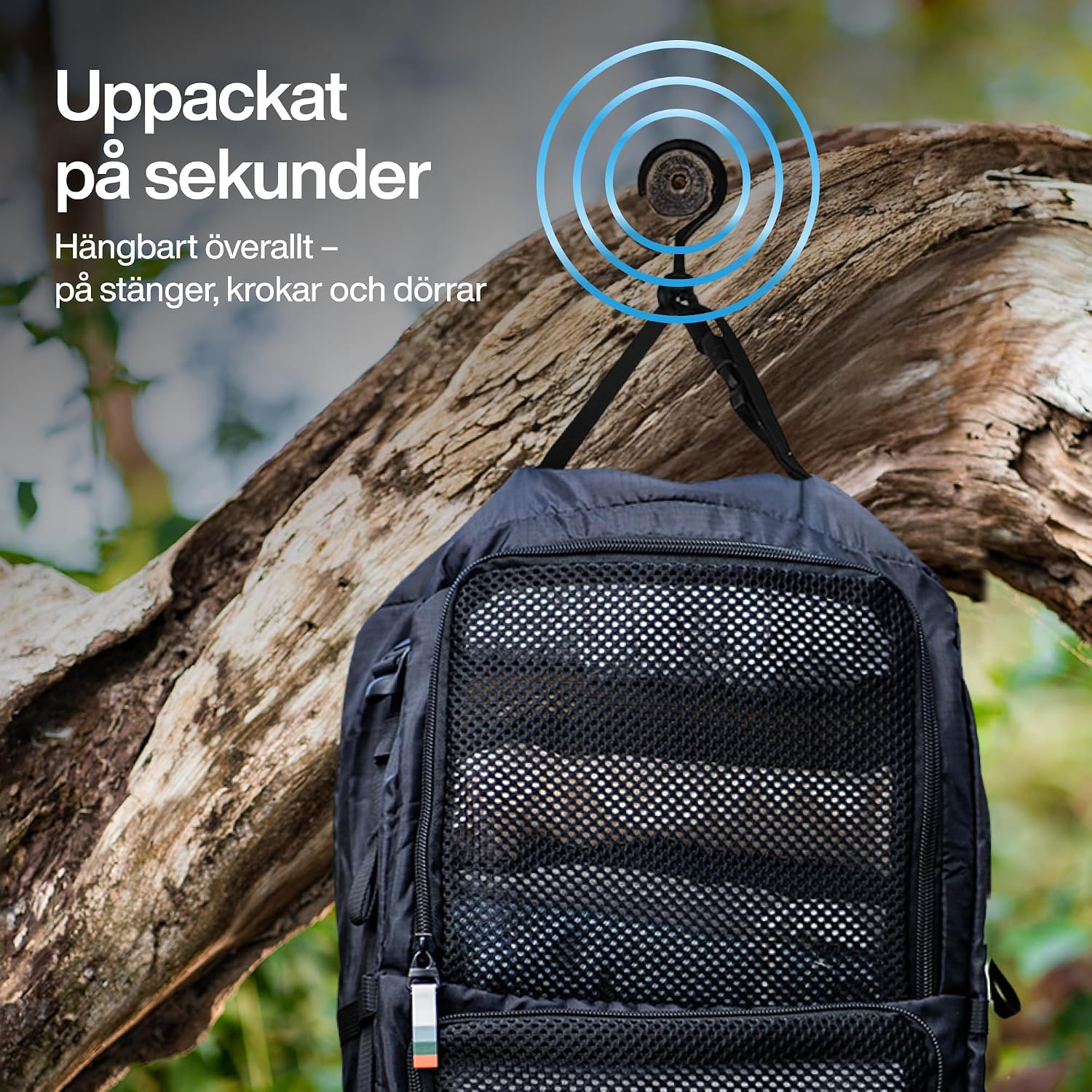 Thumbnail 2 de TRAVEL DUDE hängande packningskub med kompression, 24 liter, svart