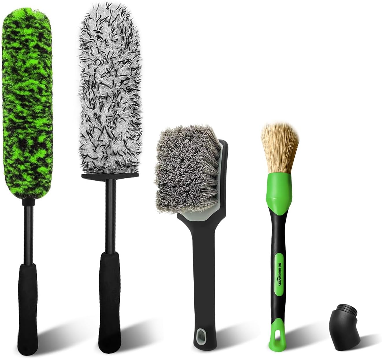 Detalle de YeewayVeh 4PCS wheel cleaning kit 360° bendable brush 🧽