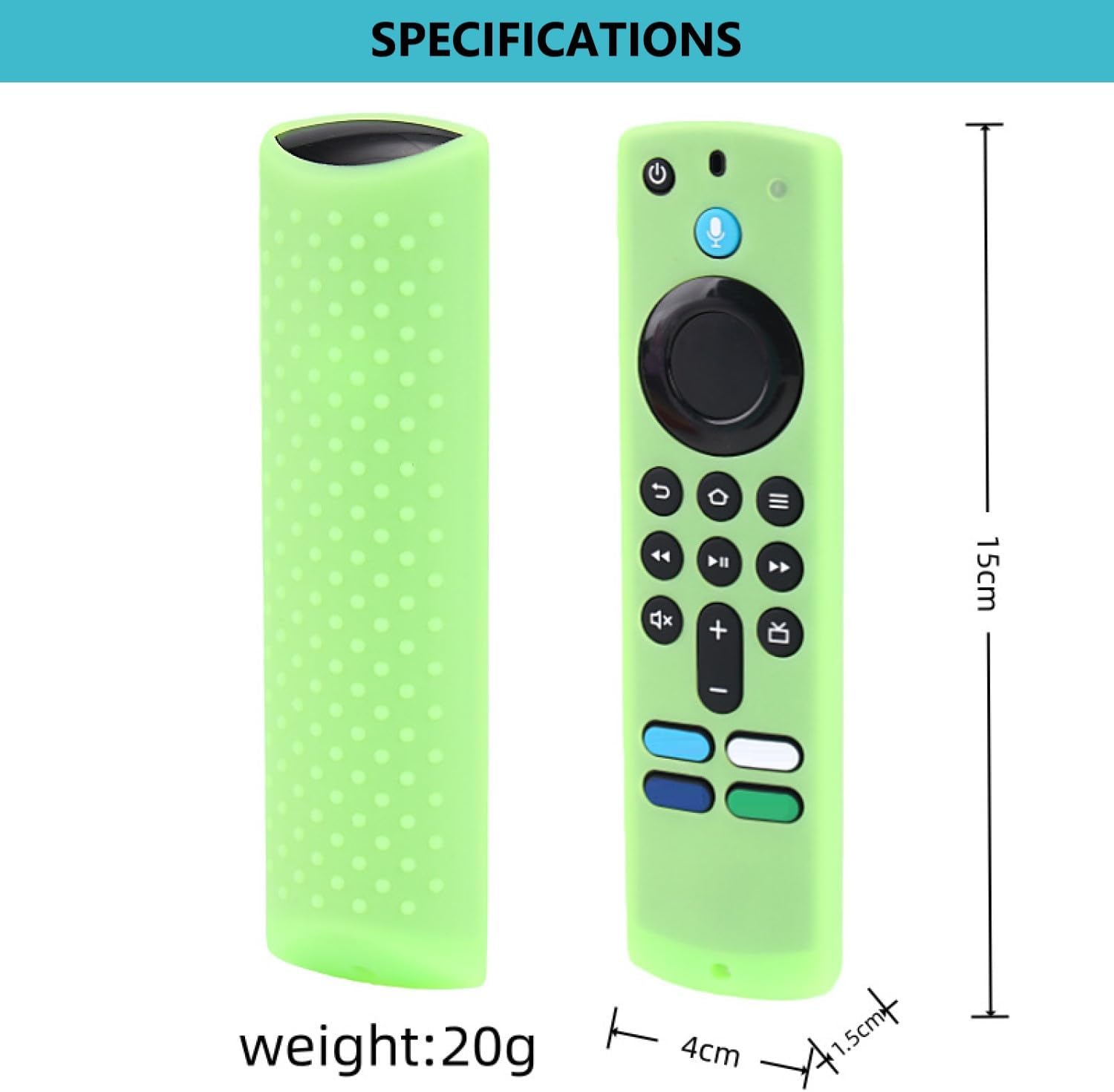 Detalle de Protective Silicone Remote Cover with Lanyard for Added Grip and Durability