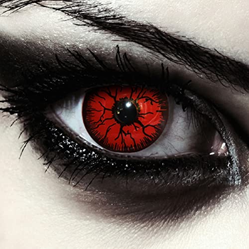 Detalle de Designlenses Red Monster, lentillas rojas diarias sin graduación de 14 mm