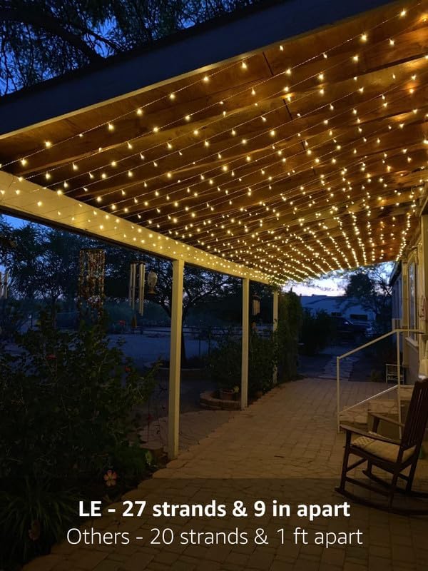 Detalle 2 de Lepro 4300011-WW-US LED Curtain Lights, 594 Warm White LEDs, 8 Modes