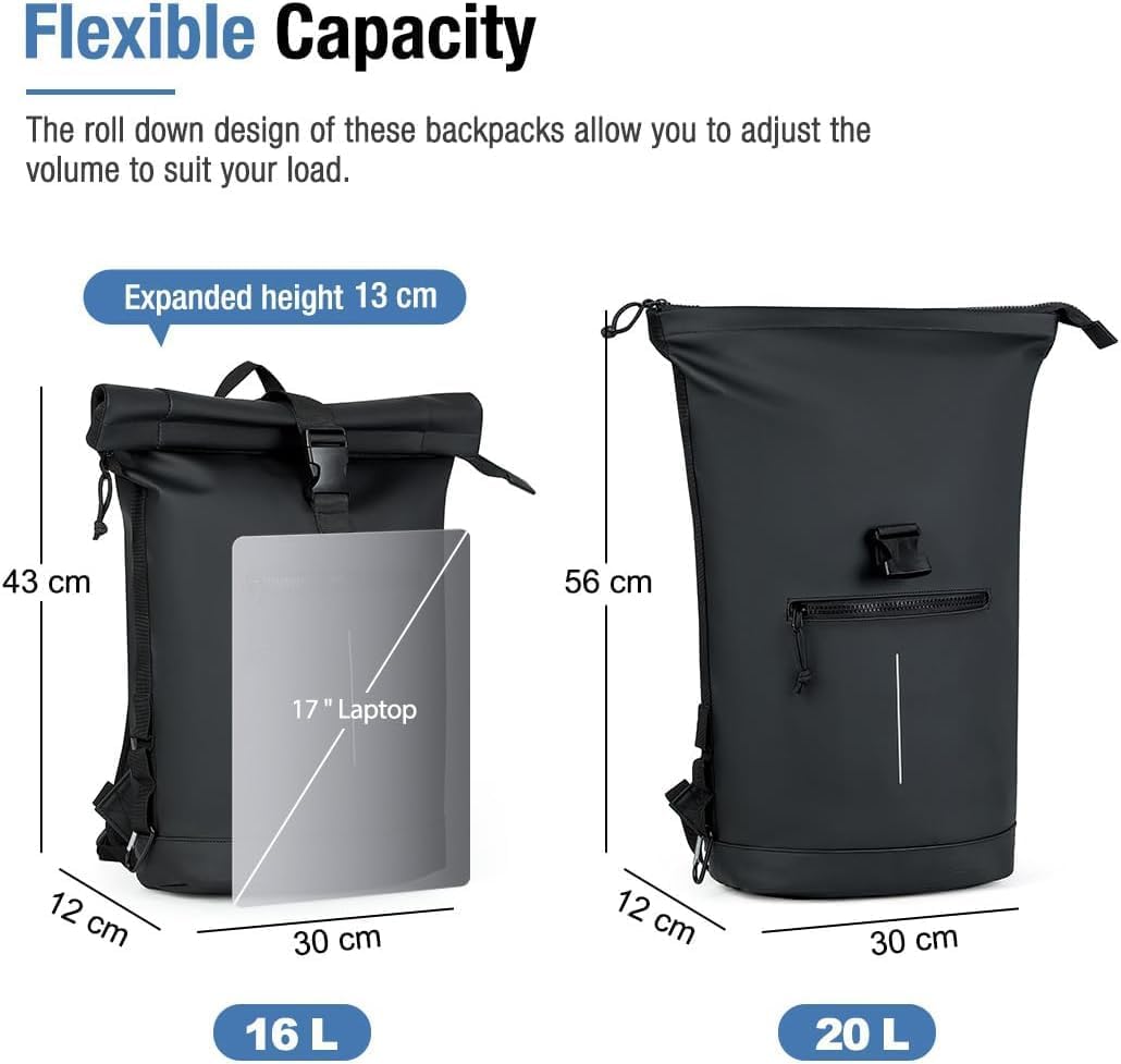 Detalle 2 de Lekeinchi Rolltop Rucksack 25 L