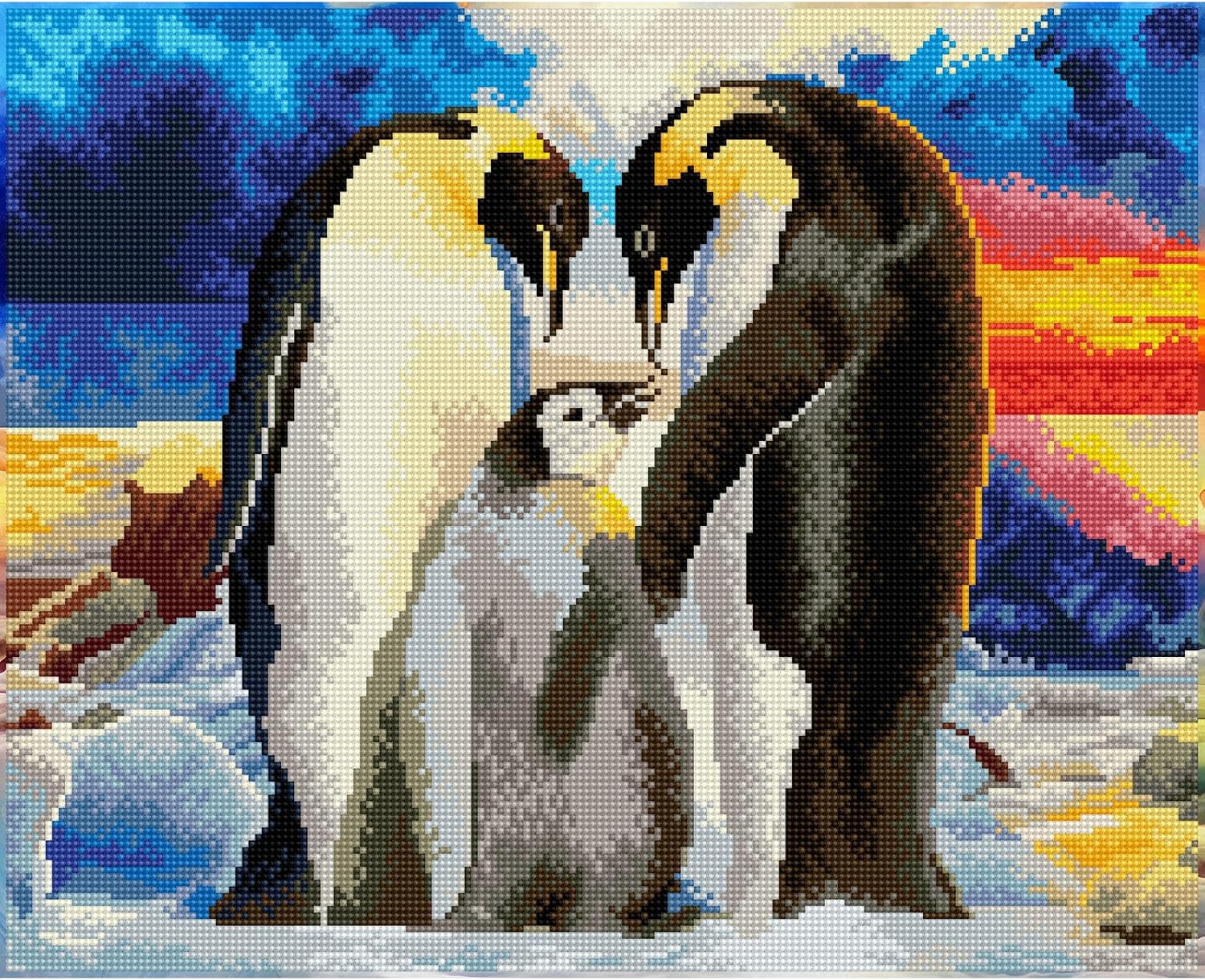 Thumbnail 5 de DIAMOND DOTZ 2592650 Original 5D Diamond Painting Set – Pinguin Familie (52 x 42 cm)